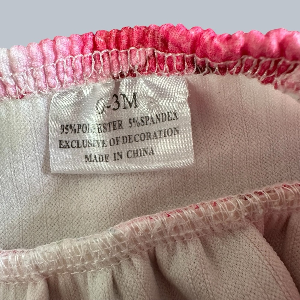 Floral Pink Baby Bubble Romper With Ruffle - Picture 5 of 5